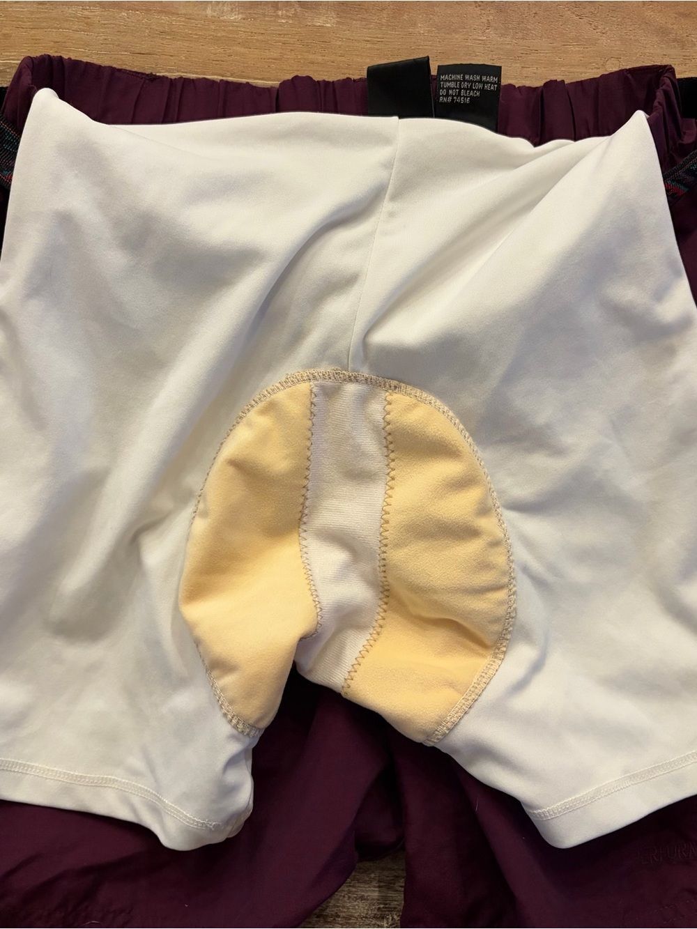 Performance Cycling Wear Bike Shorts Large Purple Padded Chamois Shell Y2K - Picture 16 of 16